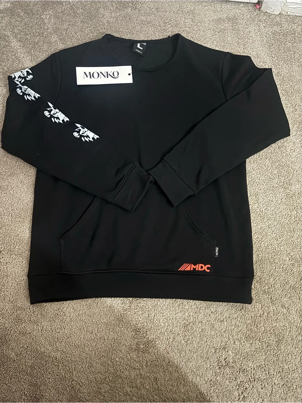 Monko black long-sleeve crew-neck sweatshirt  Size L